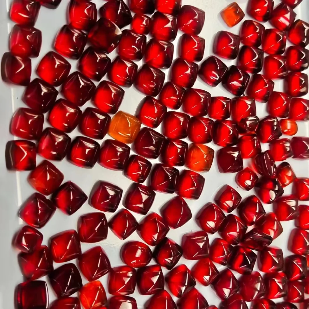 Natural Garnet Suger Tower Loose Gemstone 4mm 6mm 8mm for Jewelry Setting