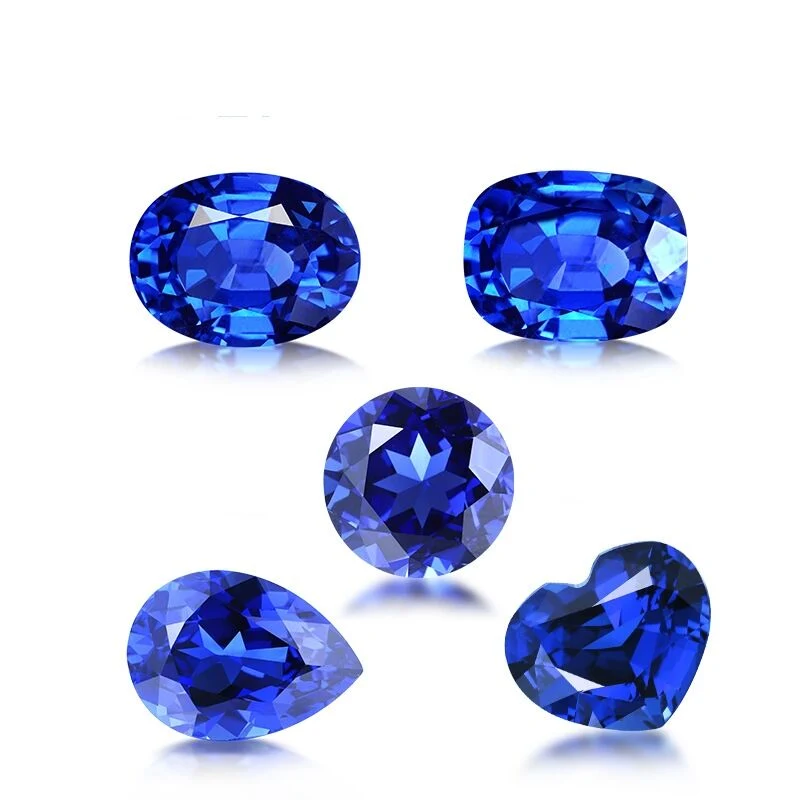 Czochralski Method Lab Created Sapphire Gemstone for Jewelry Setting