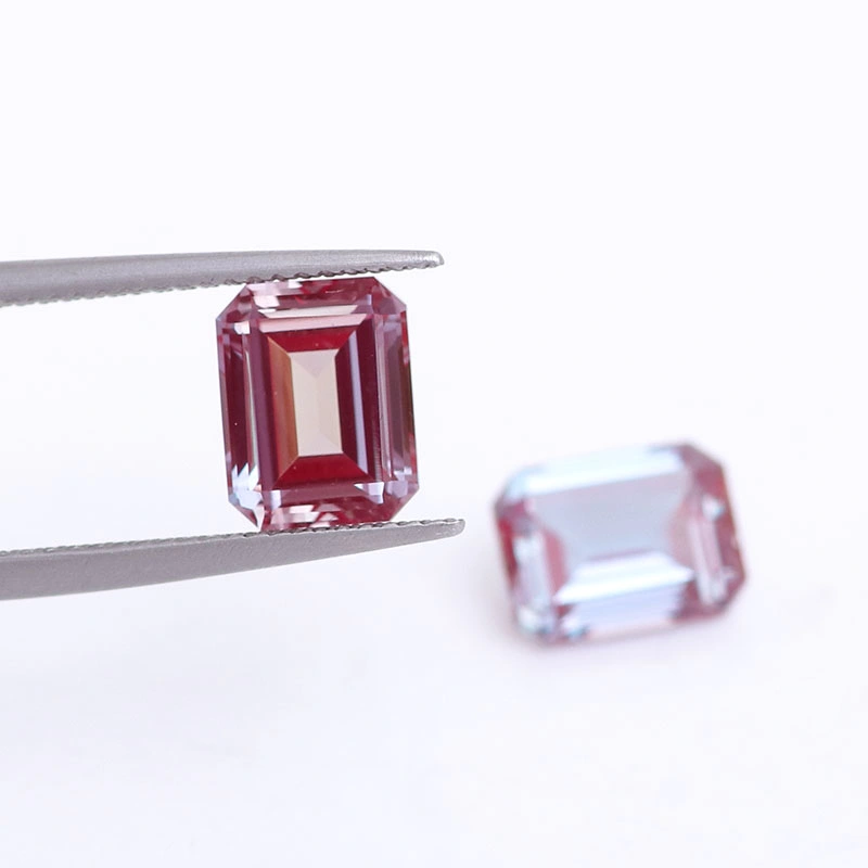 Wholesale Synthetic Stone Alexandrite Lab Grown Stone Emerald Cut Alexandrite Loose Gemstones