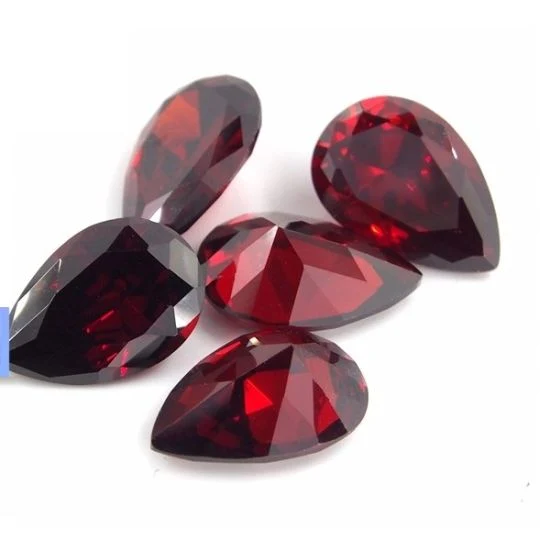 1000PCS/Pack 5A Cubic Zirconia Pear Cut Red Loose Gemstone CZ Stone