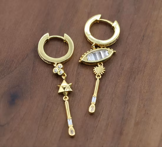 Gioielli di vendita calda di orecchini personalizzati in argento sterling e ottone OEM / ODM 925