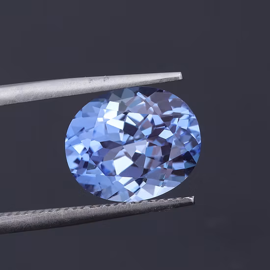 Prezzo di fabbrica: zaffiro blu a taglio ovale con pietra preziosa sintetica per anello