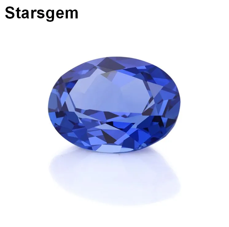 Prezzo all'ingrosso Starsgem Taglio ovale 7x9 mm Royal Blue Zaffiro sintetico creato in laboratorio