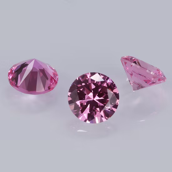 Outlet di fabbrica Pietra preziosa Paparaca Corindone sintetico rotondo 10 mm n. 2 Corindone rosa sciolto realizzato in laboratorio